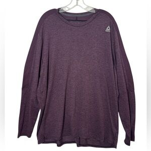 Reebok Unisex Long Sleeve Purple Heather Top 2XL
